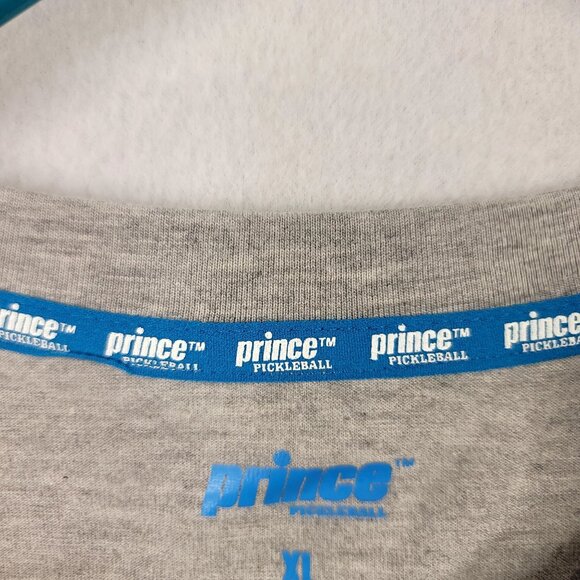 Prince Pickleball Heather Gray XL T-Shirt Cotton Blend Crew Neck Graphic Tee - Picture 4 of 5